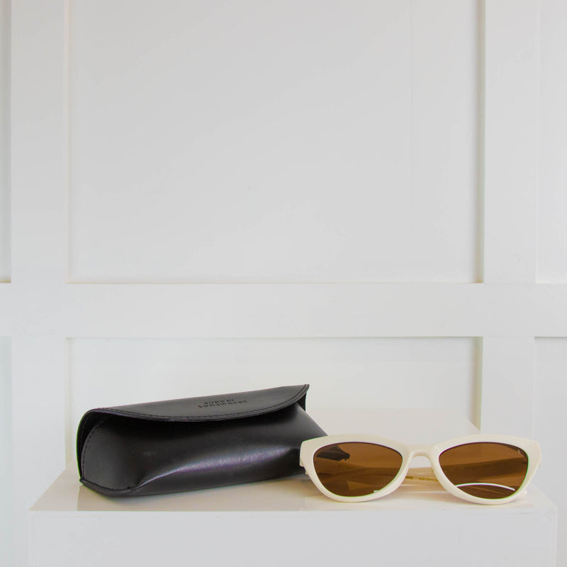 Sunday Somewhere White Cat Eye Sunglasses