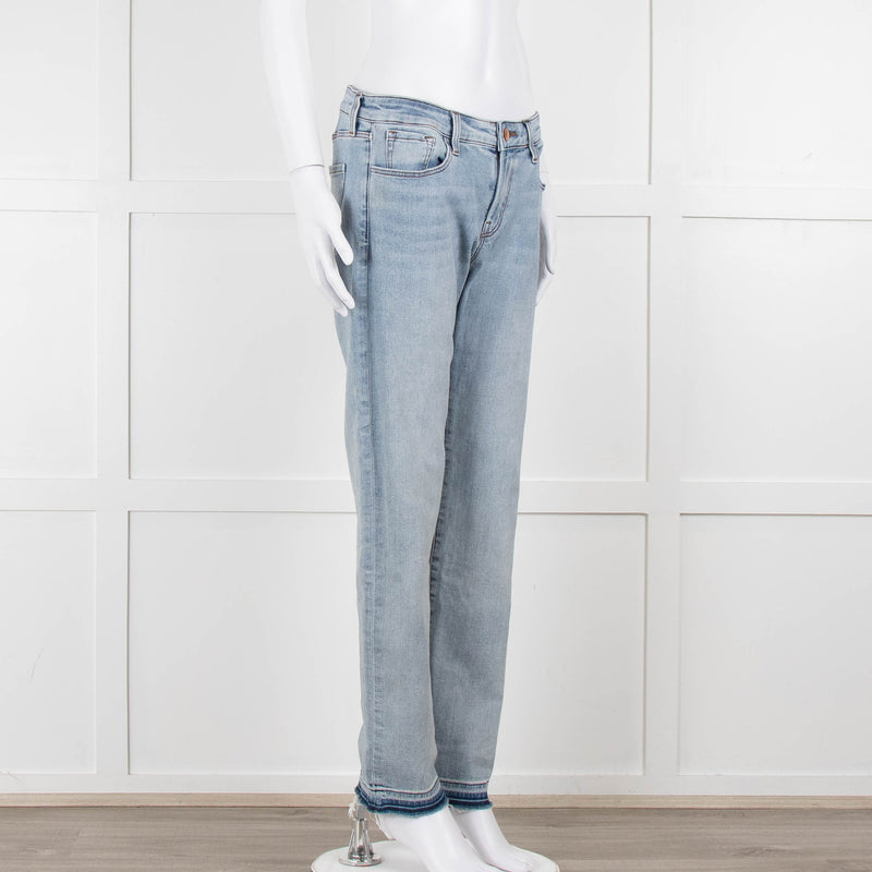 J Brand Pale Wash Slim Leg Jeans with Released Hem