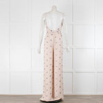 Alexis Pale Peach Silver Sequin Sleeveless Jumpsuit