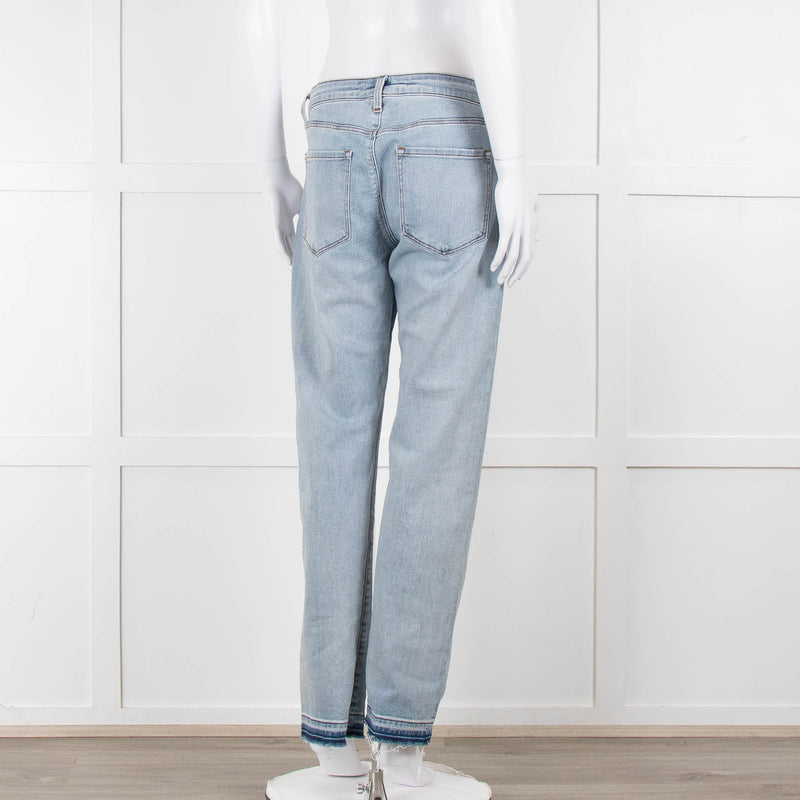 J Brand Pale Wash Slim Leg Jeans with Released Hem