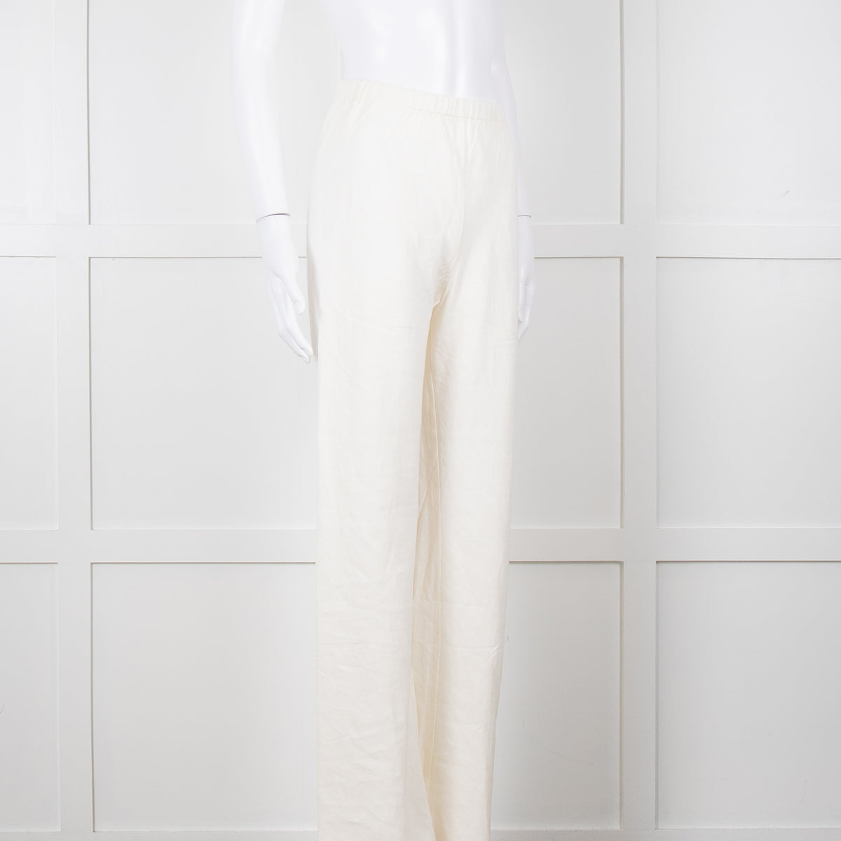 Faithfull the Brand White Linen Wide Leg Trousers