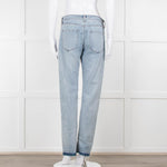 J Brand Pale Wash Slim Leg Jeans with Released Hem