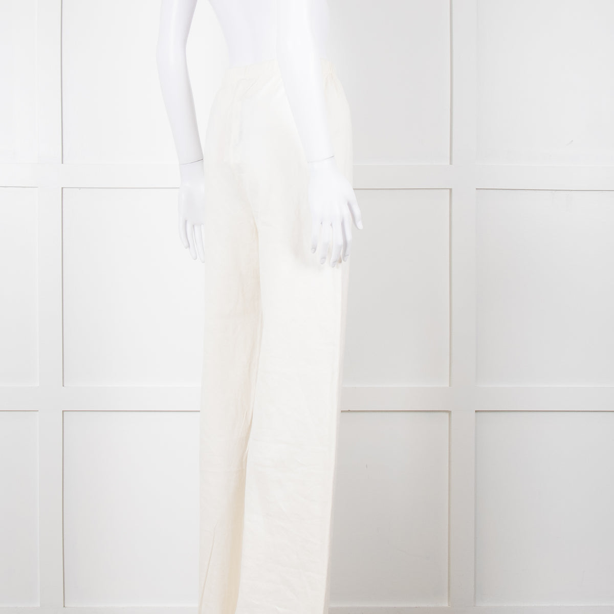 Faithfull the Brand White Linen Wide Leg Trousers