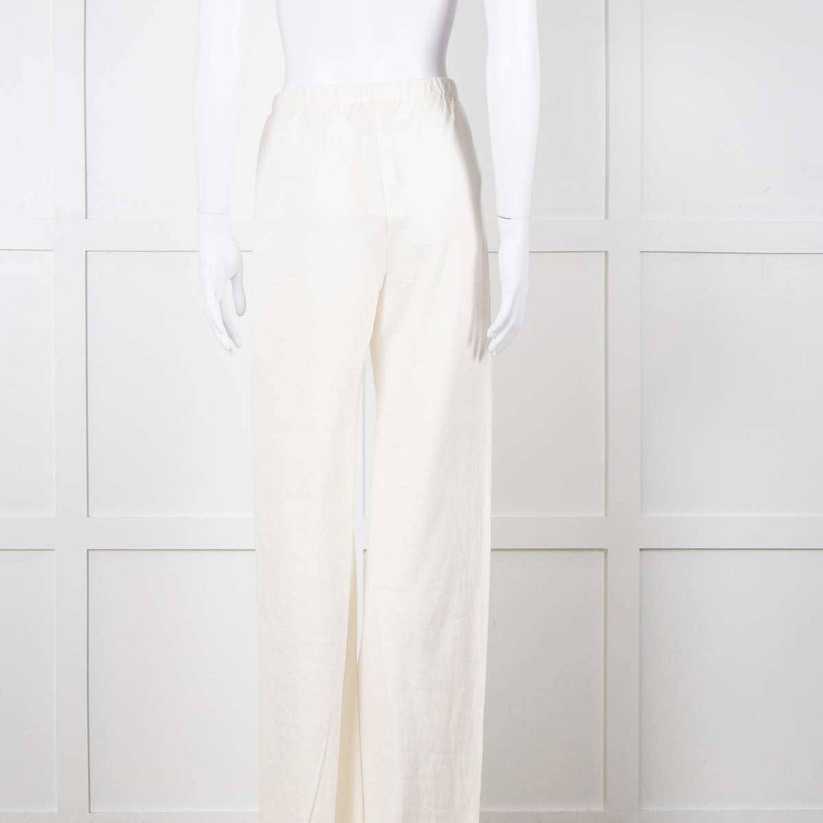 Faithfull the Brand White Linen Wide Leg Trousers