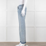 J Brand Pale Wash Slim Leg Jeans with Released Hem