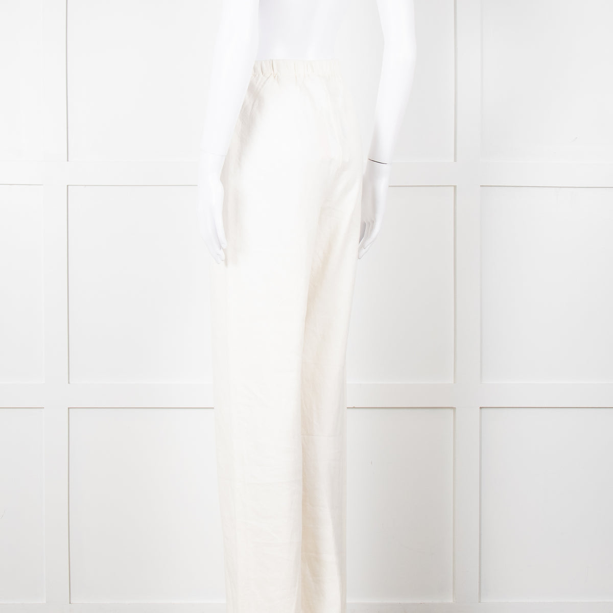 Faithfull the Brand White Linen Wide Leg Trousers