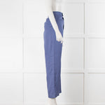 Altuzarra Blue Linen Straight Leg Trousers