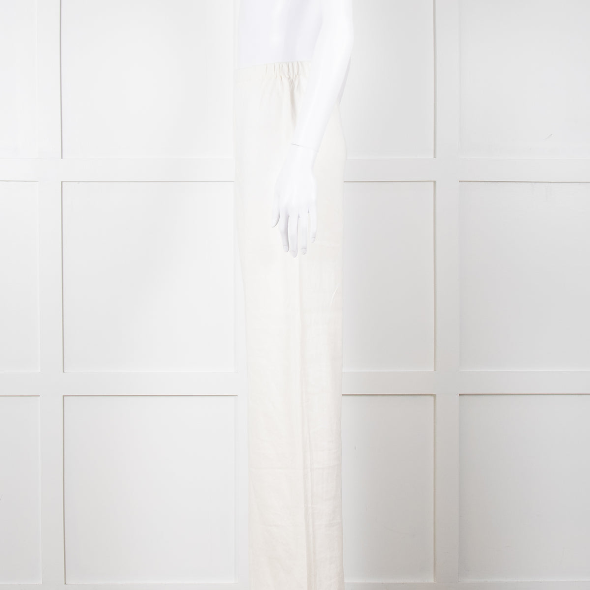 Faithfull the Brand White Linen Wide Leg Trousers