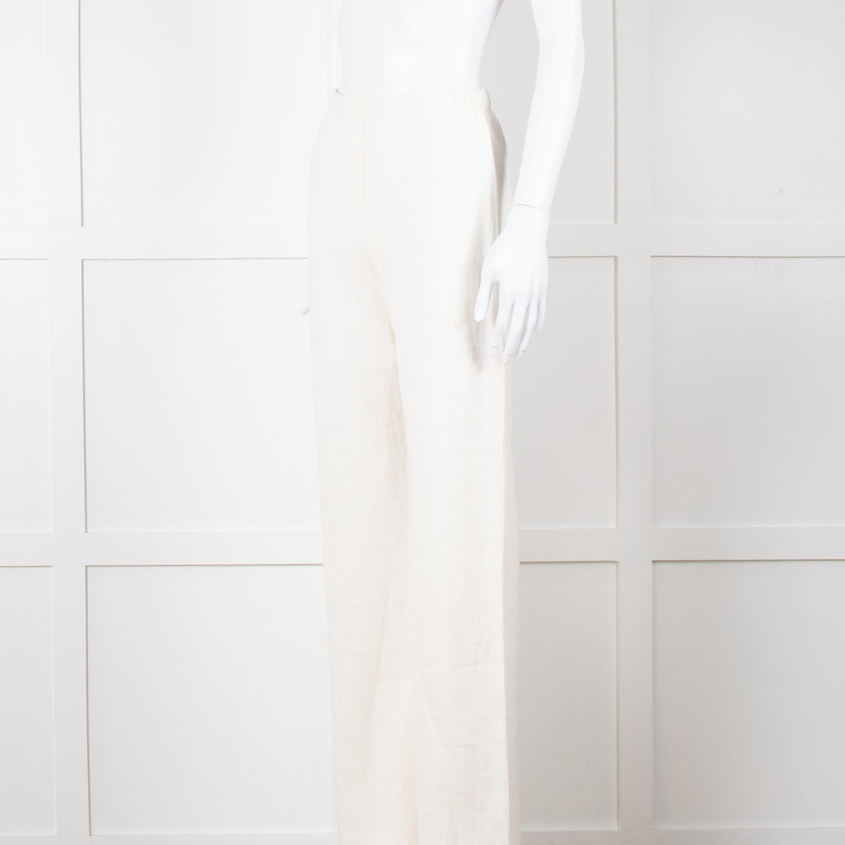 Faithfull the Brand White Linen Wide Leg Trousers