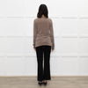 Max Mara Studio Beige Blue Striped Long Sleeve Top