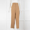 Bottega Veneta Camel Triangle Back Pocket Detail Wool Trousers