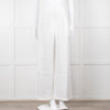 Cult Gaia White Linen Elasticated Waist Trousers