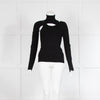 Dion Lee Black Stretch Knit Merino Two In One Top