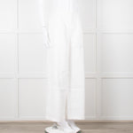 Cult Gaia White Linen Elasticated Waist Trousers