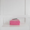 Balenciaga Pink Croc Phone Holder Bag with Long Strap