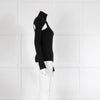 Dion Lee Black Stretch Knit Merino Two In One Top