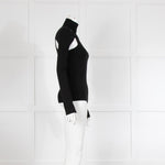 Dion Lee Black Stretch Knit Merino Two In One Top