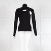 Dion Lee Black Stretch Knit Merino Two In One Top