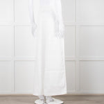 Cult Gaia White Linen Elasticated Waist Trousers