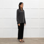 Joseph Grey Silk Front Pocket Shirt