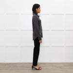 Joseph Grey Silk Front Pocket Shirt