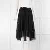 See By Chloe Black Frill Detail Draw String Skirt