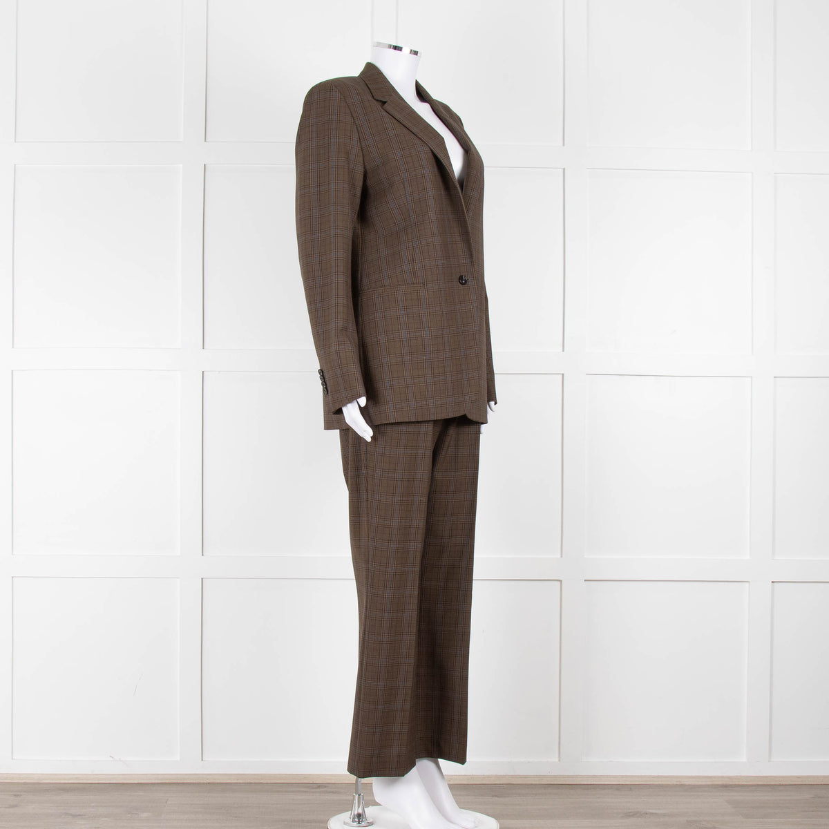 Paul Smith Brown and Blue Check Straight Fit Blazer