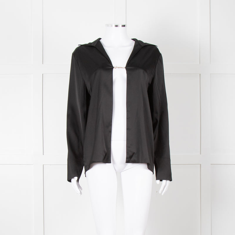 Jacquemus Black Satin Le Notte Blouse