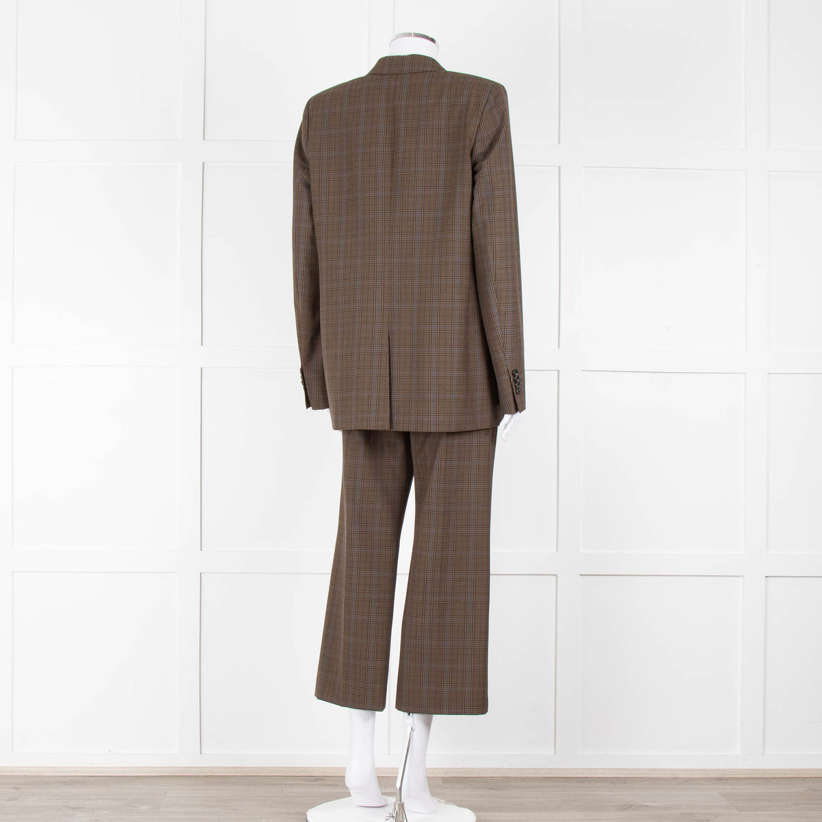 Paul Smith Brown and Blue Check Straight Fit Blazer