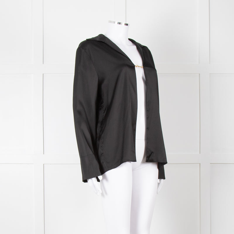 Jacquemus Black Satin Le Notte Blouse