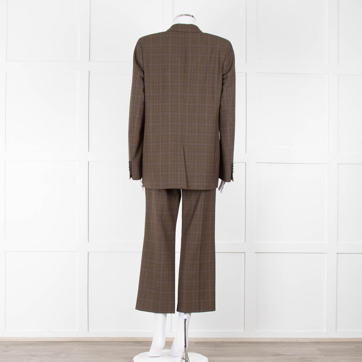 Paul Smith Brown and Blue Check Straight Fit Blazer