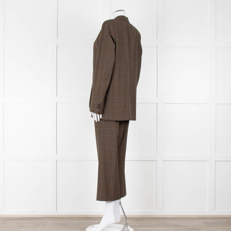 Paul Smith Brown and Blue Check Suit Trousers