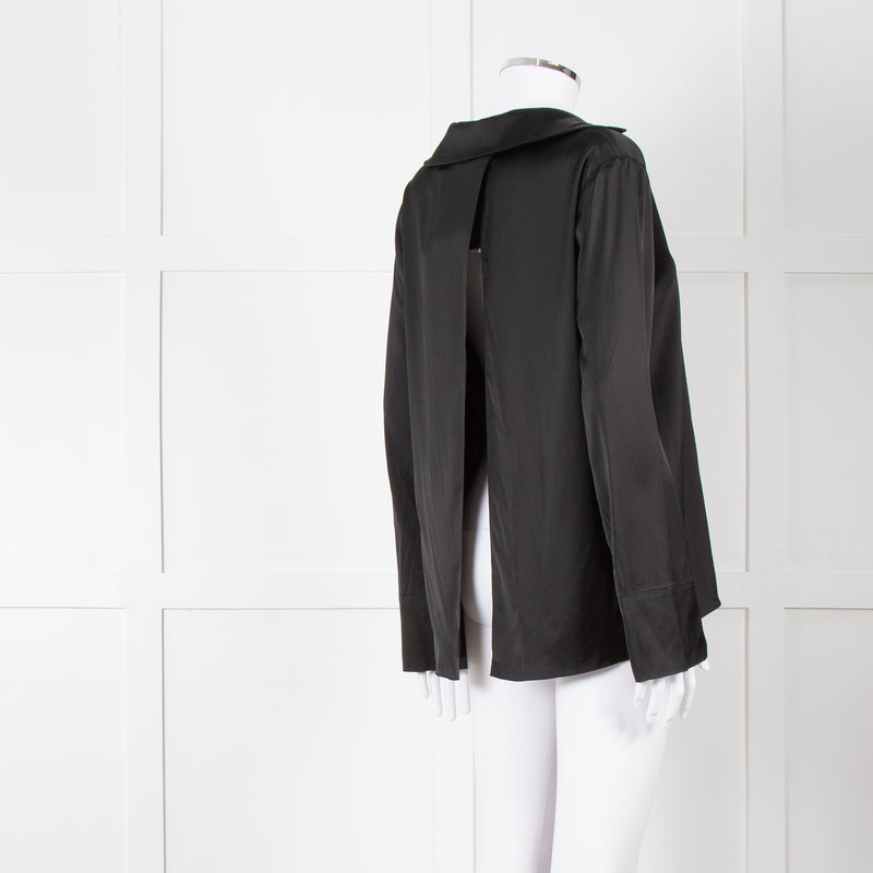 Jacquemus Black Satin Le Notte Blouse