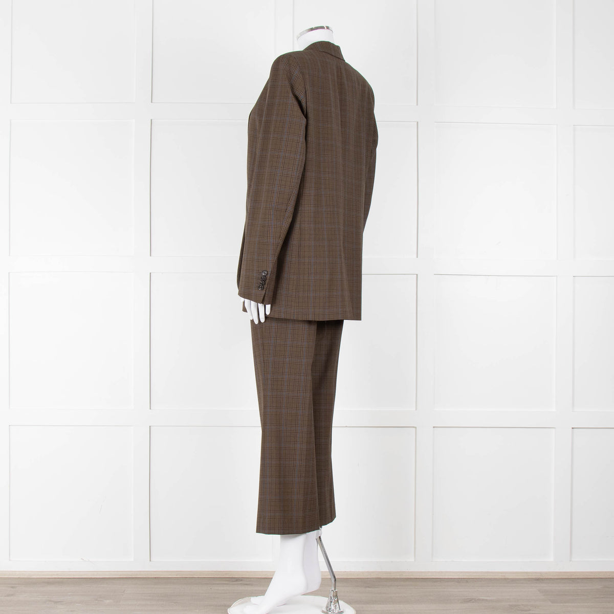 Paul Smith Brown and Blue Check Straight Fit Blazer