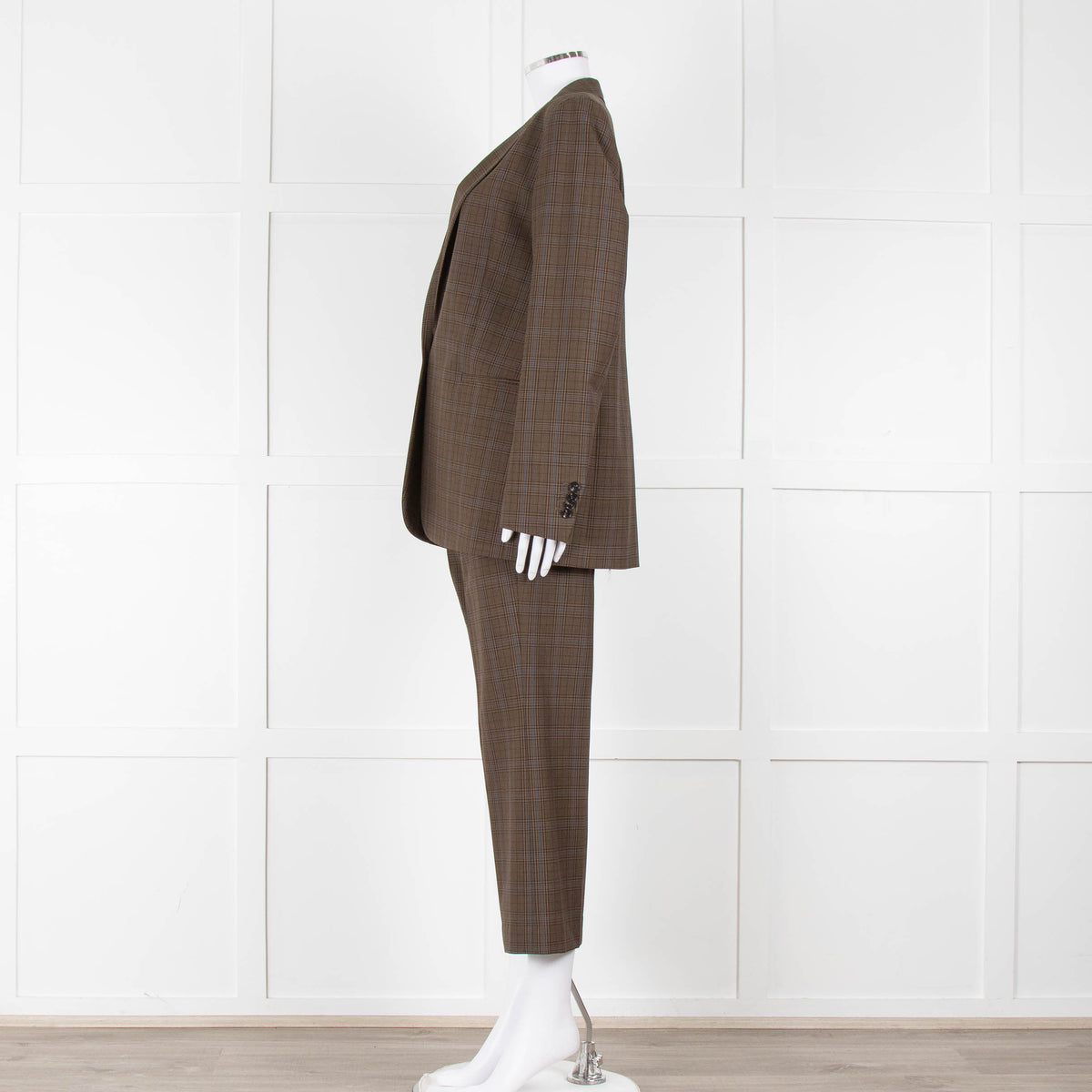 Paul Smith Brown and Blue Check Straight Fit Blazer
