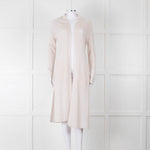 360 Cashmere Cream Long Line Ribbed Cardigan
