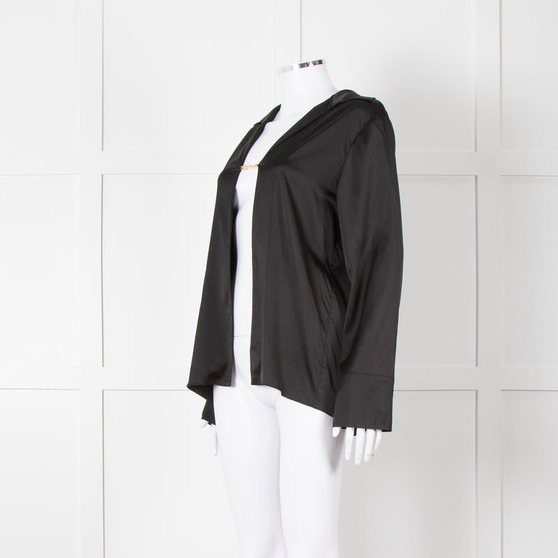 Jacquemus Black Satin Le Notte Blouse