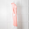 Sandro Pink Satin Midi Dress with Tie Back