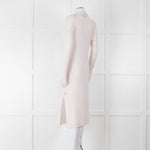 360 Cashmere Cream Long Line Ribbed Cardigan