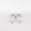 Manolo Blahnik White Maysale Leather Court Shoes