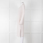 360 Cashmere Cream Long Line Ribbed Cardigan