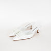 Manolo Blahnik White Maysale Leather Court Shoes