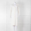 360 Cashmere Cream Long Cardigan With Buttons