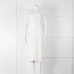 360 Cashmere Cream Long Cardigan With Buttons