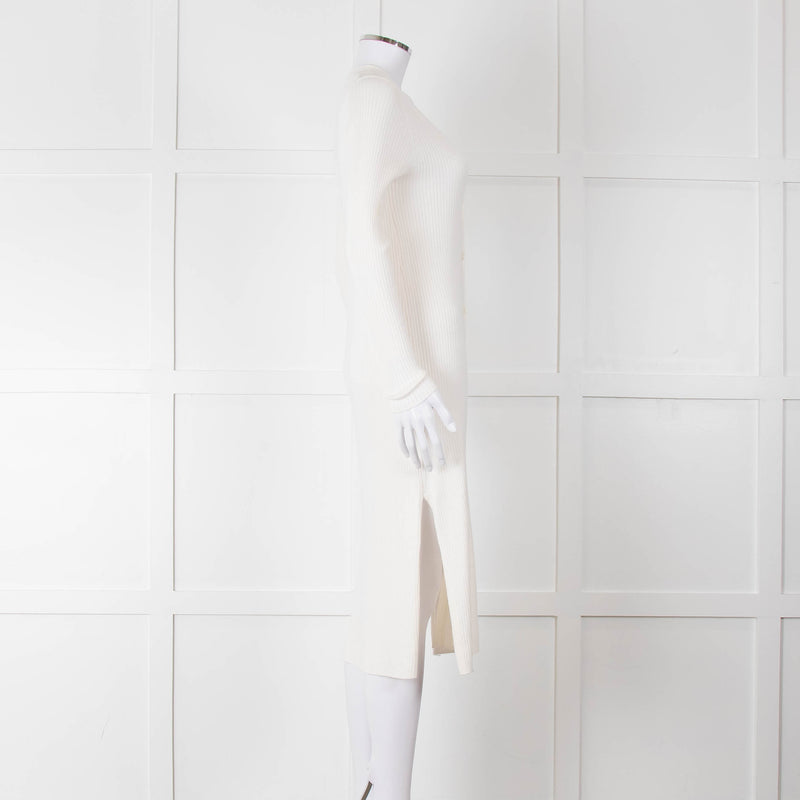 360 Cashmere Cream Long Cardigan With Buttons