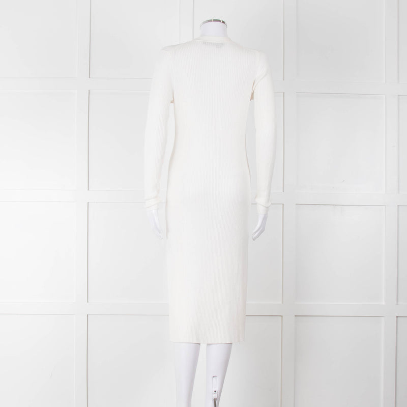 360 Cashmere Cream Long Cardigan With Buttons