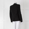 The Kooples Black Blazer With Leather Trim