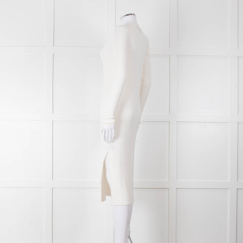 360 Cashmere Cream Long Cardigan With Buttons