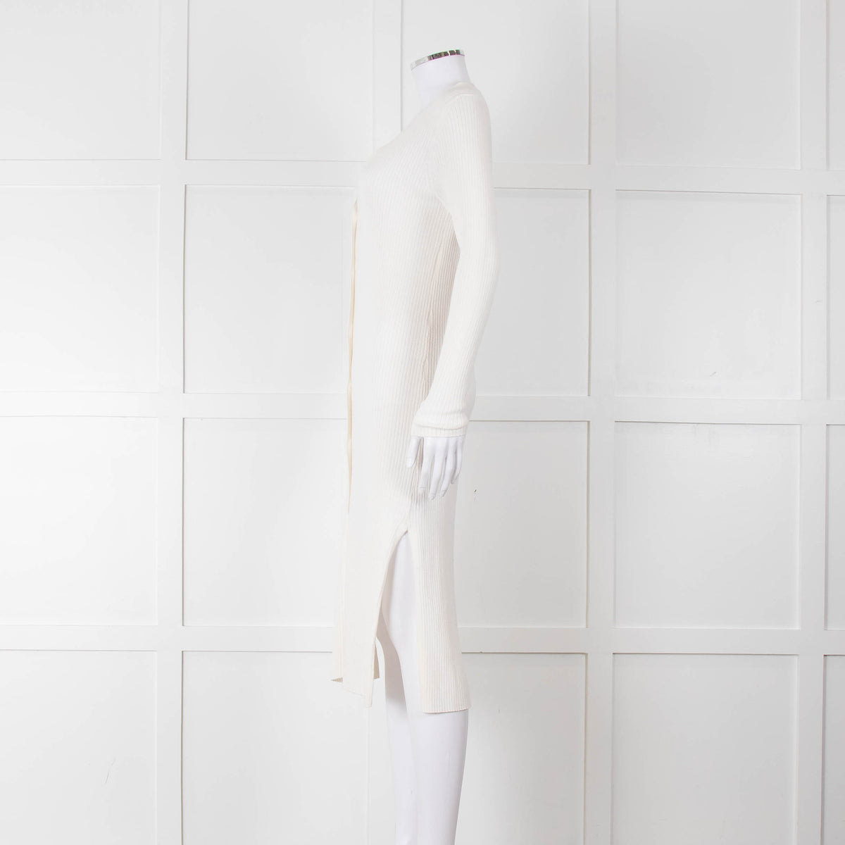 360 Cashmere Cream Long Cardigan With Buttons