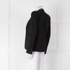 The Kooples Black Blazer With Leather Trim